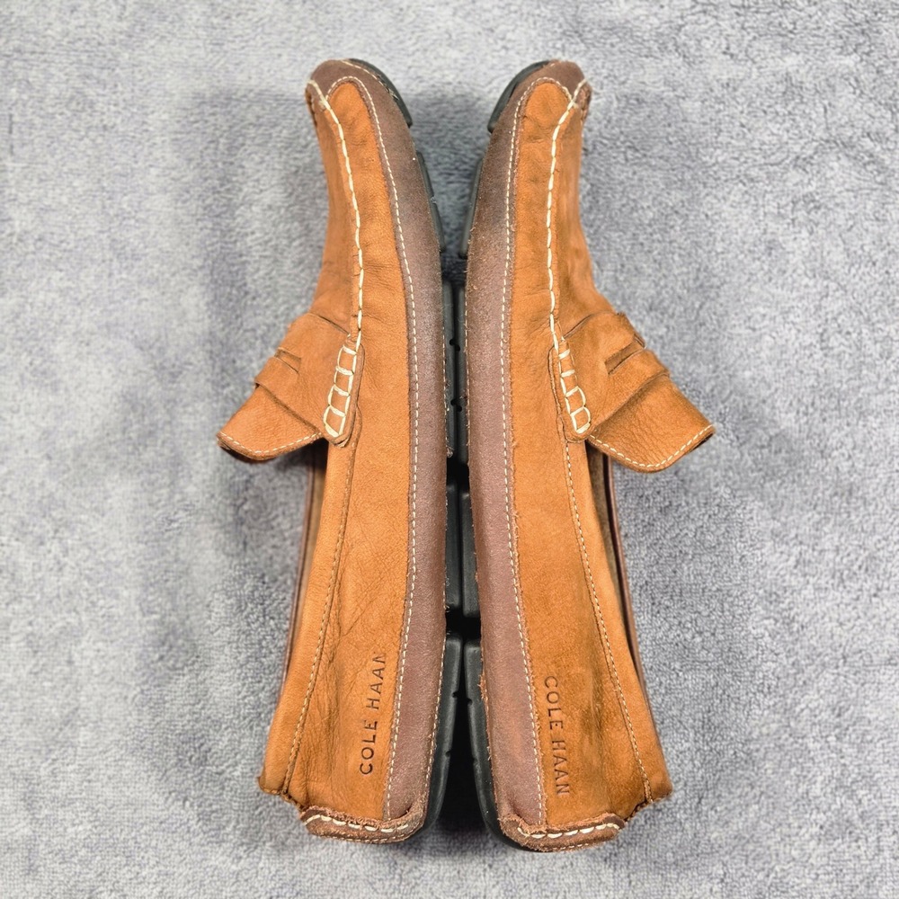 Cole Haan Penny Loafer Mens 11M Tan Good Leather Driving Moc C30966 - Picture 8 of 11
